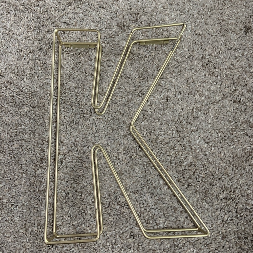Gold “K” Room Decor